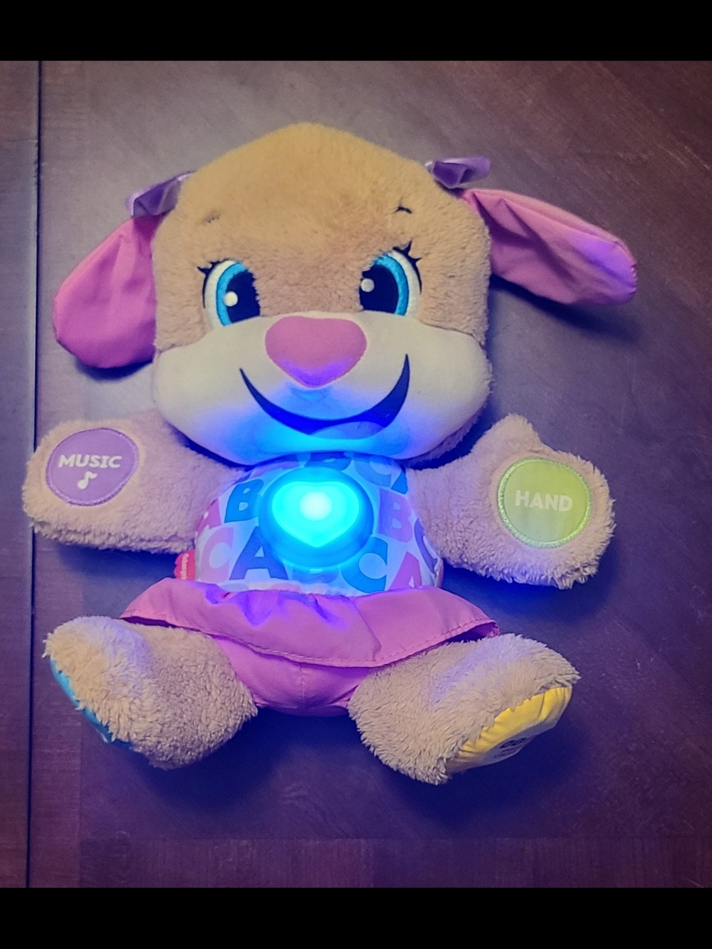 Fisher-Price Pink and Tan Light-Up Puppy Plush